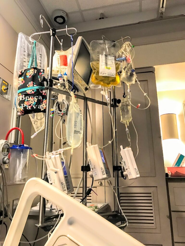 all of the IV nutrition, IV hydration, and IV medication I am on